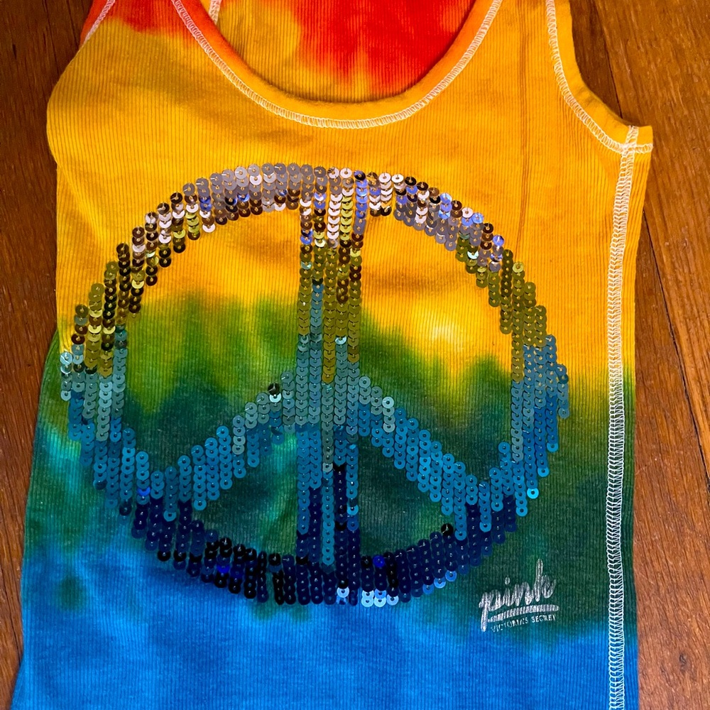 PINK Tie Dyed Tank ~ - Picture 3 of 4